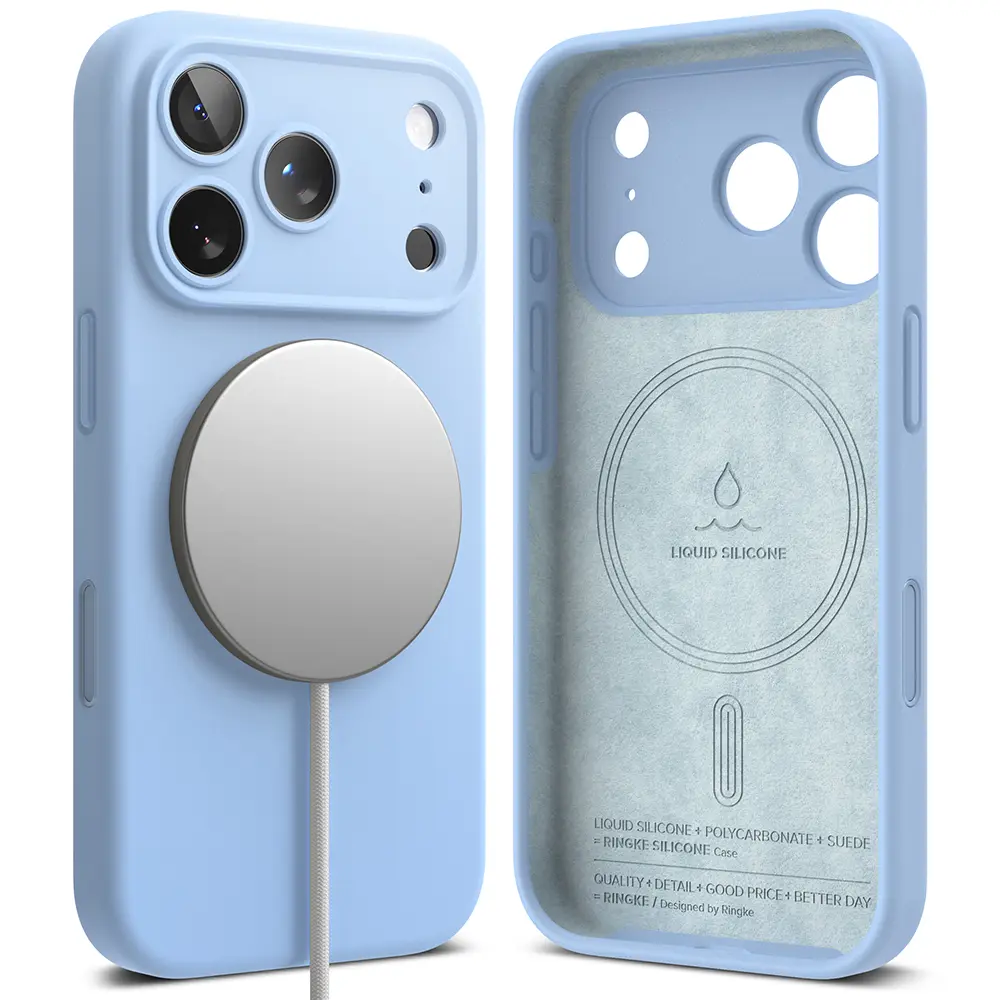 iPhone 18 Pro MagSafe silikonecover, Light Blue