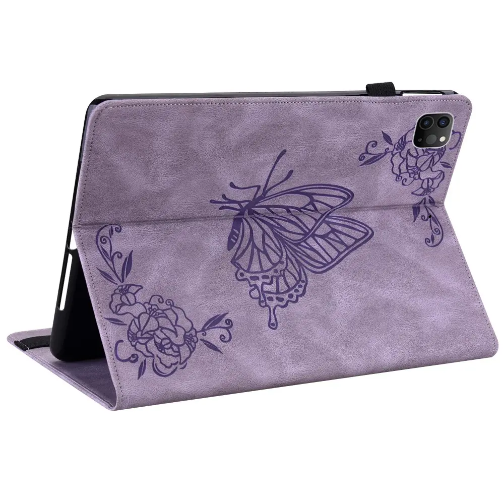 Läderfodral Fjärilar Apple iPad Air 10.9 4th Gen (2020) Lila