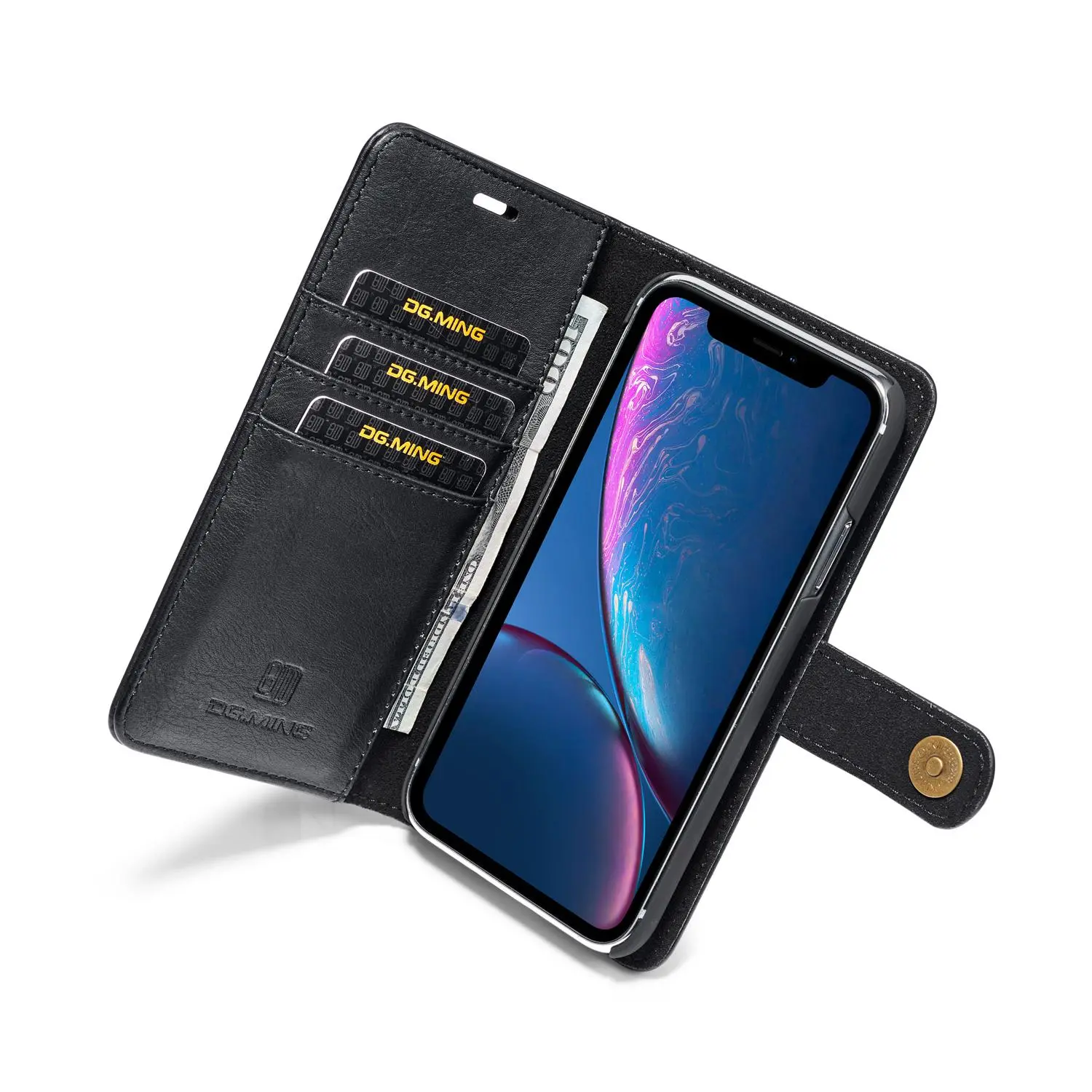 Magnet Wallet iPhone Xr Black