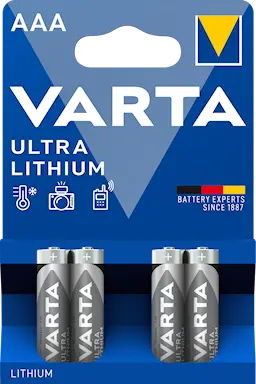 Ultra Lithium AAA-batteri (4-pack)
