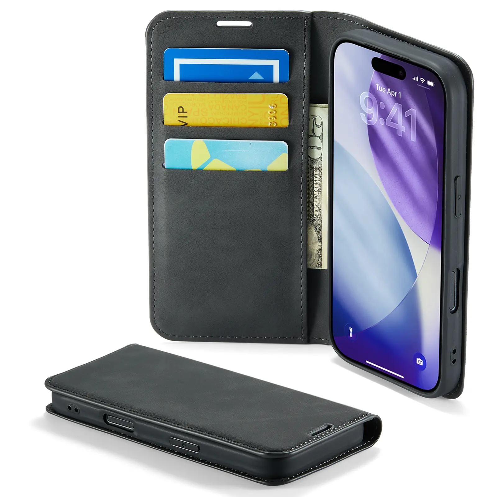 iPhone 17 Pro Max Slim Mobiltaske Sort