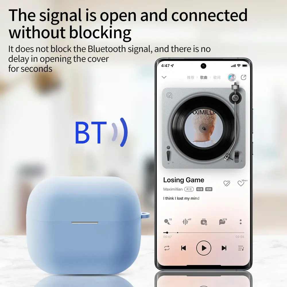 Silikonskal med karbinhake Samsung Galaxy Buds 3 Svart