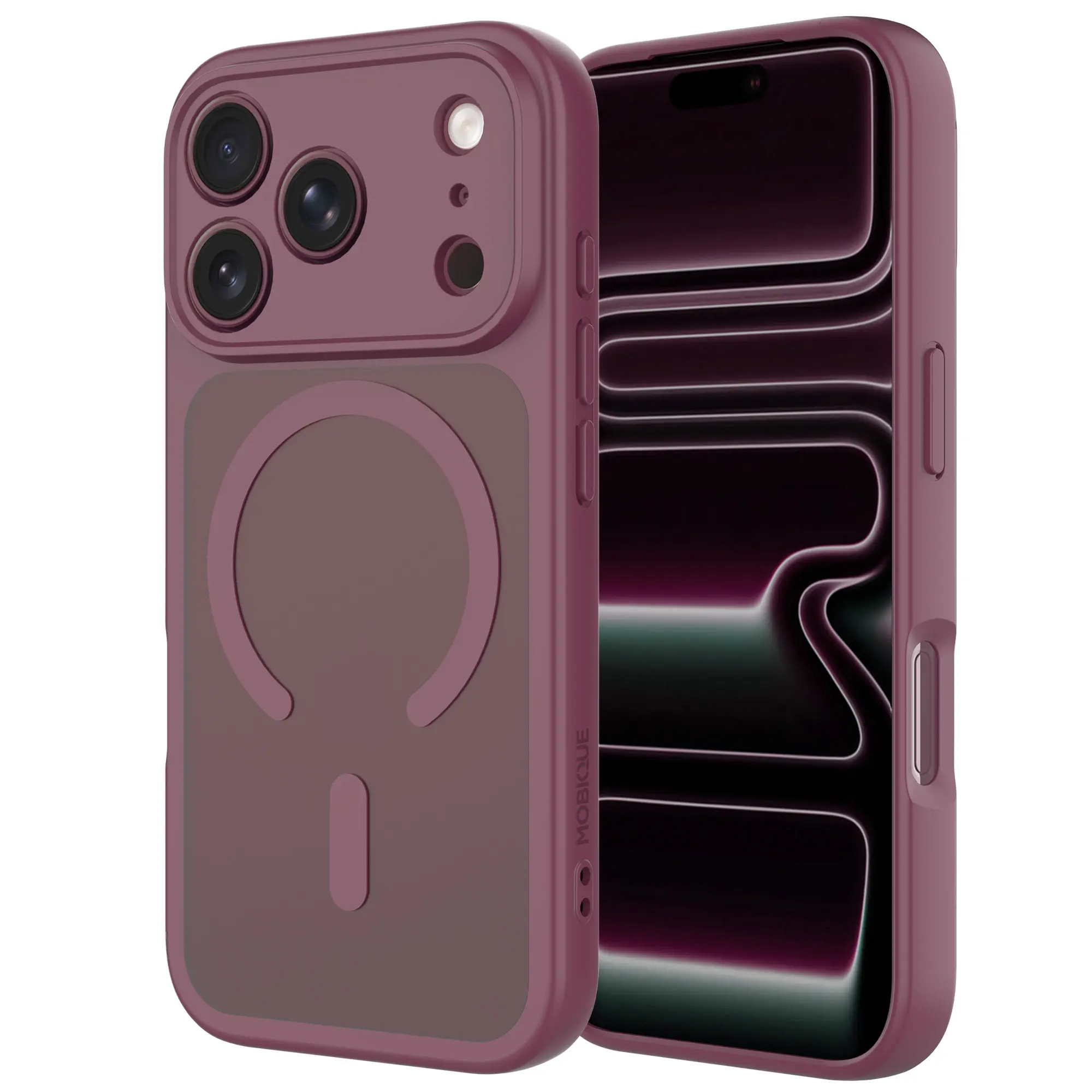 Magnetic Hybrid Skal iPhone 18 Pro Max Dark Cherry