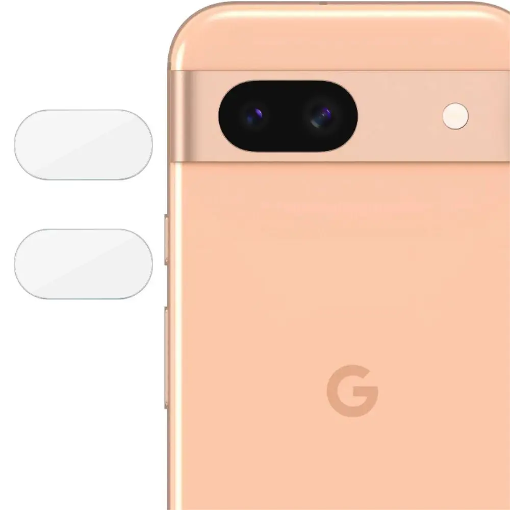 2-pak Hærdet Glas Linsebeskytter Google Pixel 8a Gennemsigtig