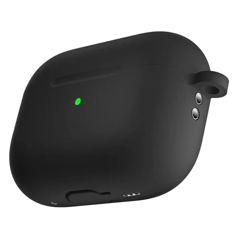 Silikonskal med karbinhake Apple AirPods Pro 2 Svart