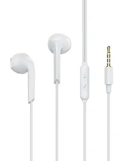 In-ear hörlurar trådbundna med mikrofon 3.5mm, Vit