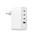 GaN Hurtigoplader 3x USB-C + 1x USB-A 100W Hvid