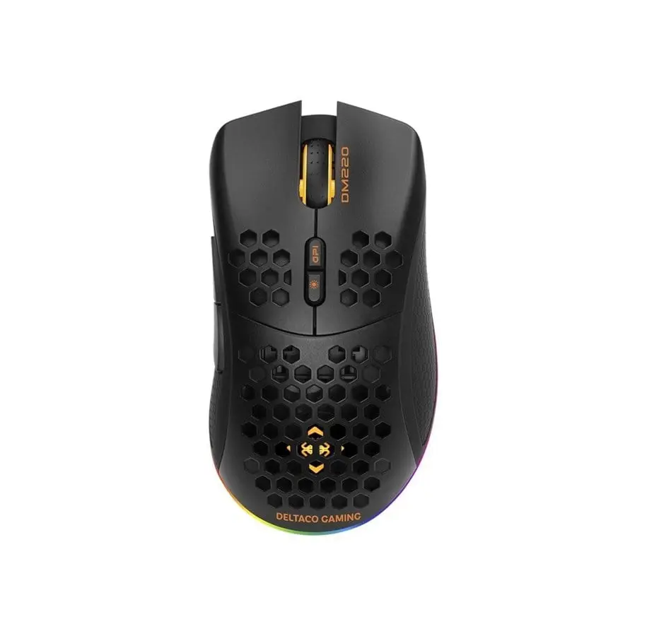 Trådlös RGB ultralätt gamingmus 4.800dpi DM220, Svart