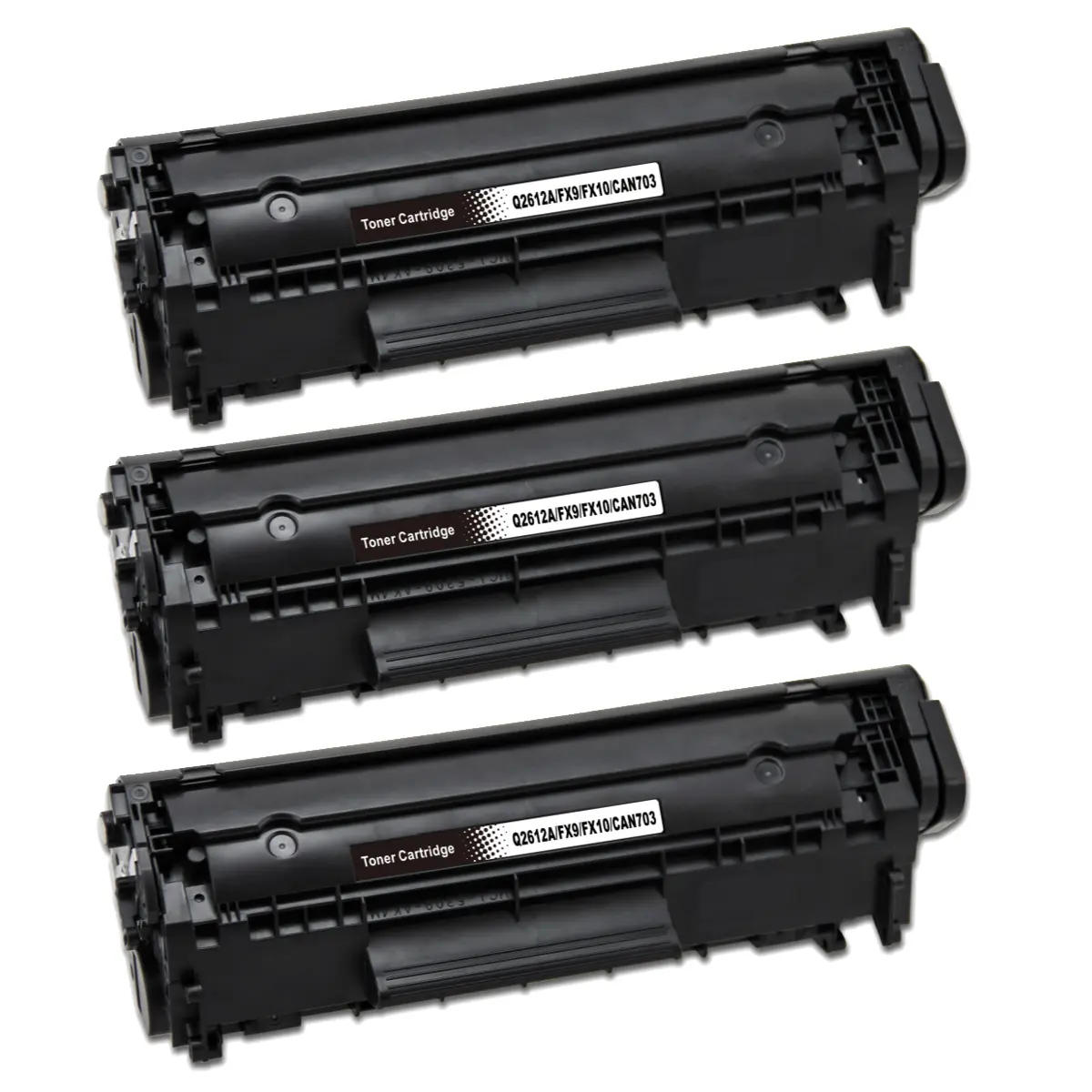 3-pack Kompatibel toner - erstatter HP 12A / Q2612A - sort, 2000 sider