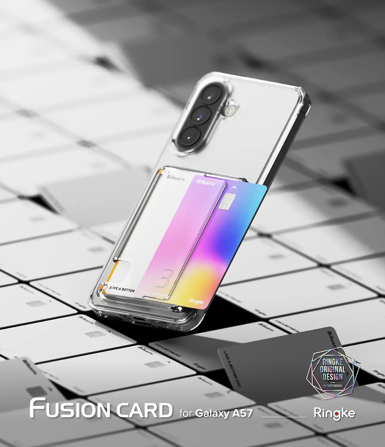 Fusion Card Case Samsung Galaxy A57 Genomskinlig