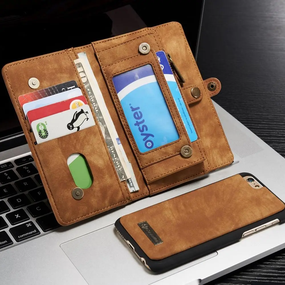 Multi-slot Plånboksfodral iPhone 6/6S Brun