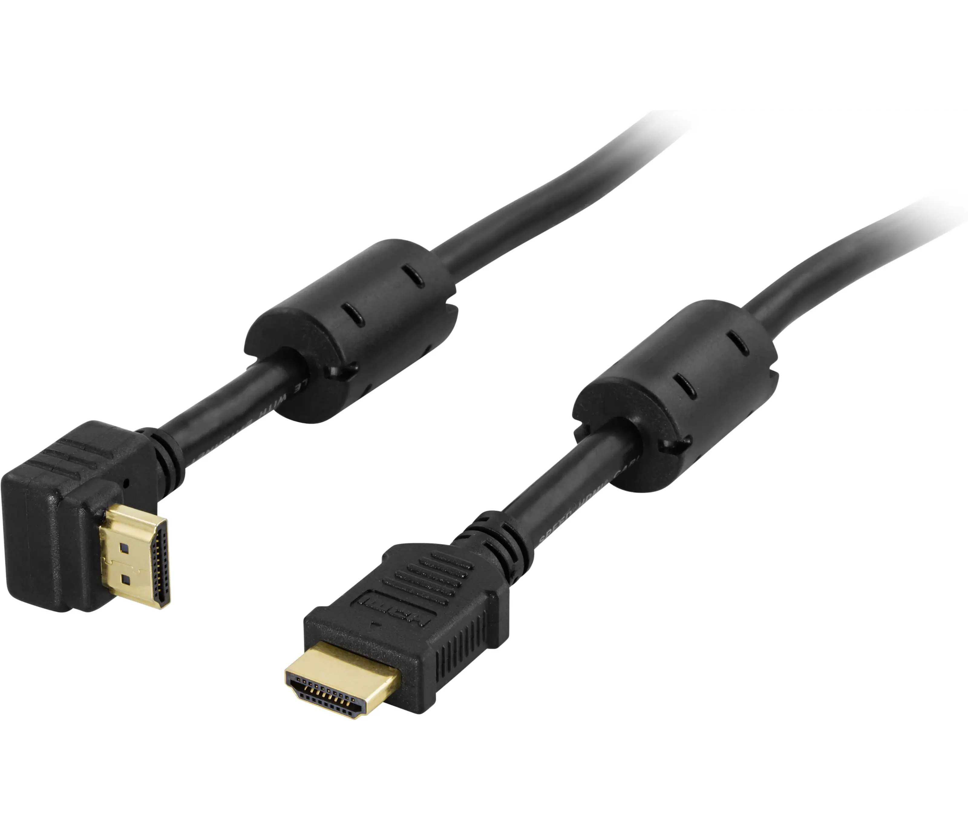 Vinklet HDMI-kabel High-Speed med Ethernet 5m