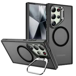 Samsung Galaxy S25 Ultra Hybridisuojakuori MagSafe-yhteensopivalla kickstandilla, Musta