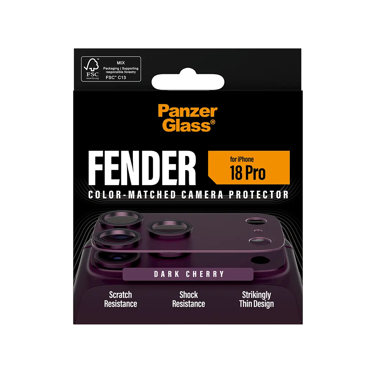 iPhone 18 Pro Fender Camera Protector Dark Cherry