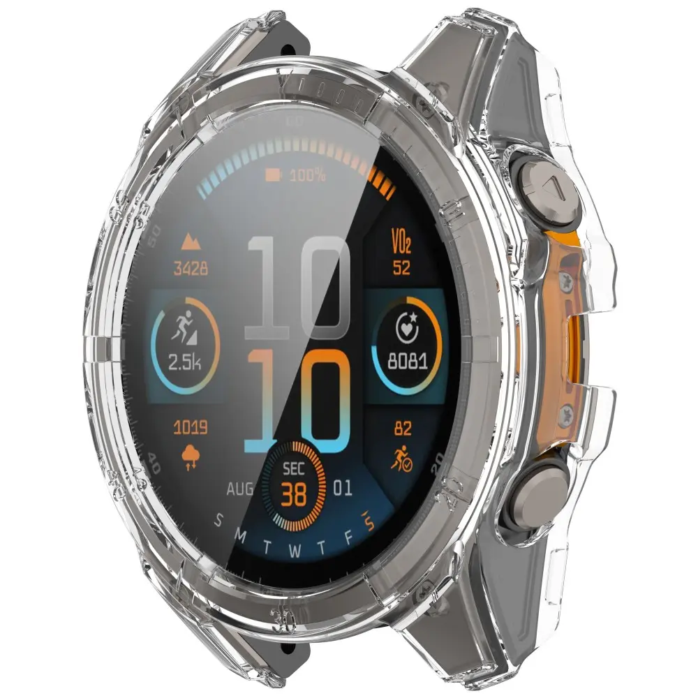 Full Cover Case Garmin Fenix 8 Solar 47mm Genomskinlig