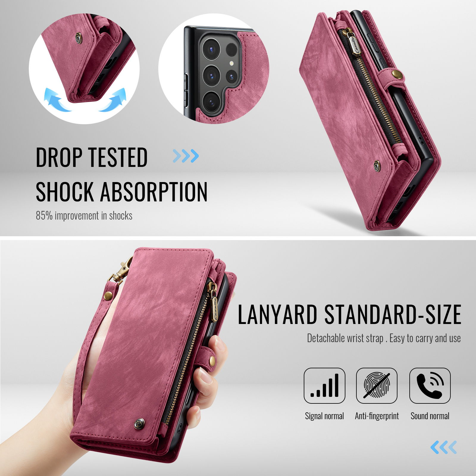 Multi-slot Plånboksfodral Samsung Galaxy S26 Ultra Röd