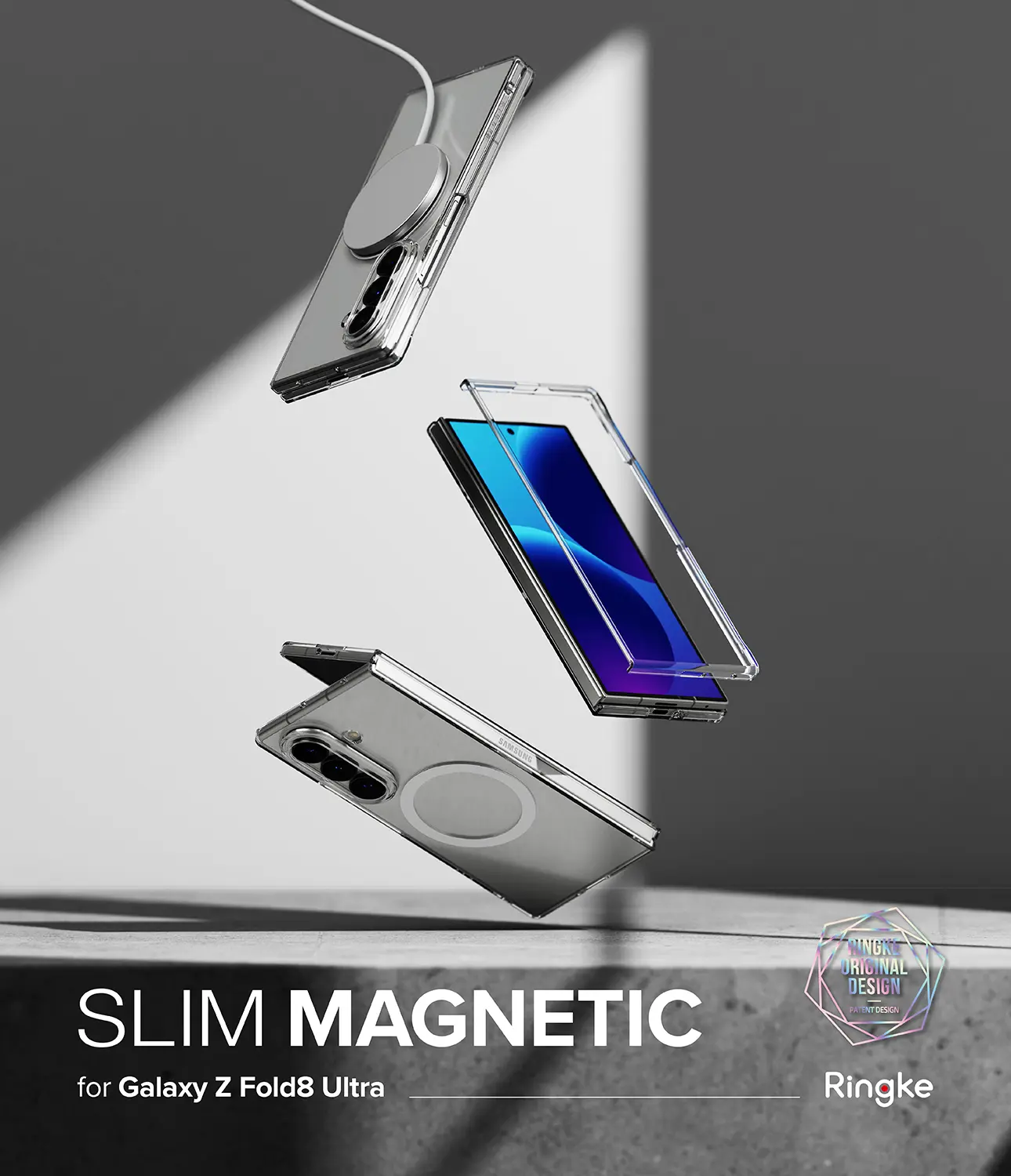 Slim Magnetic Case Samsung Galaxy Z Fold 8 Ultra Clear