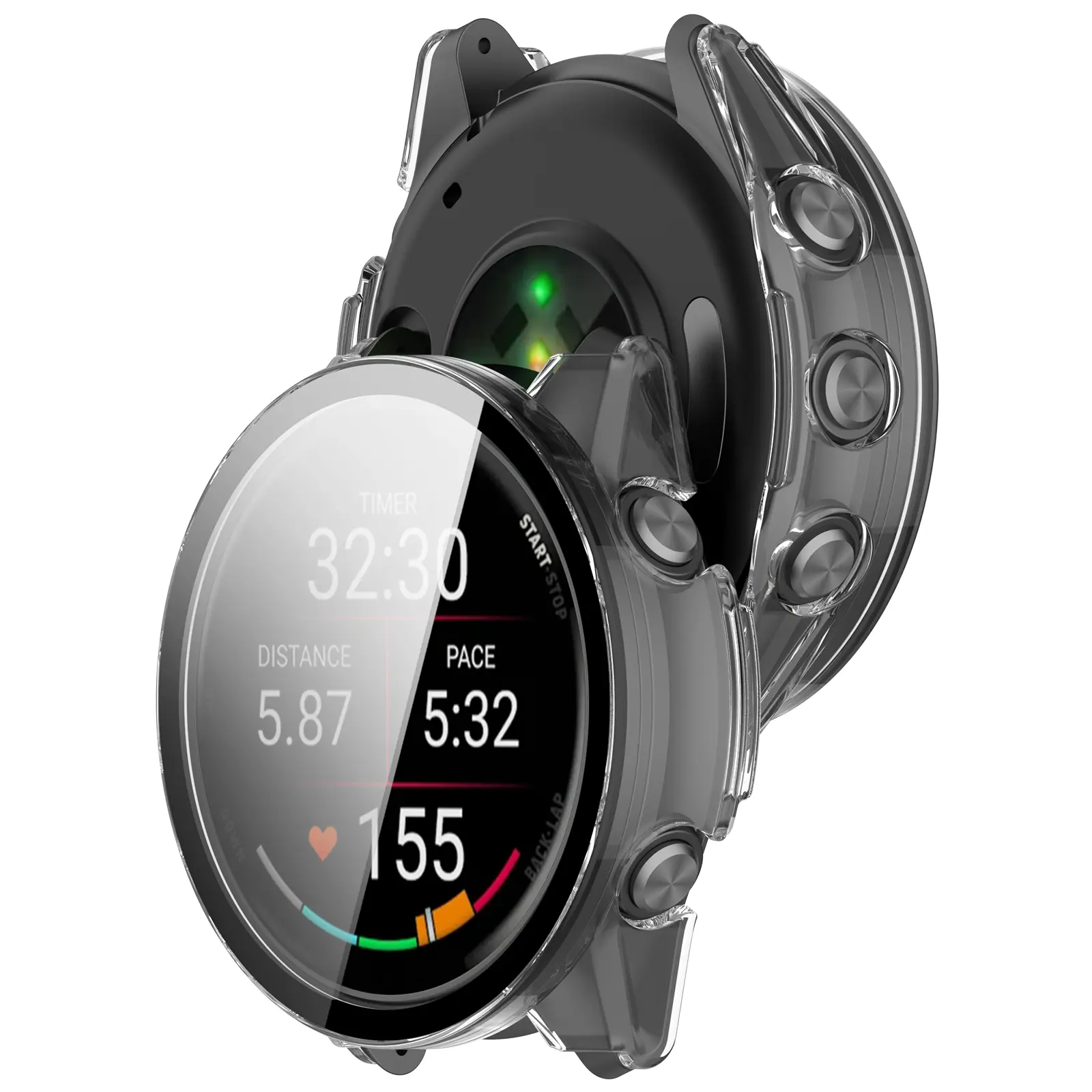 Full Cover Case Garmin Forerunner 170 Genomskinlig