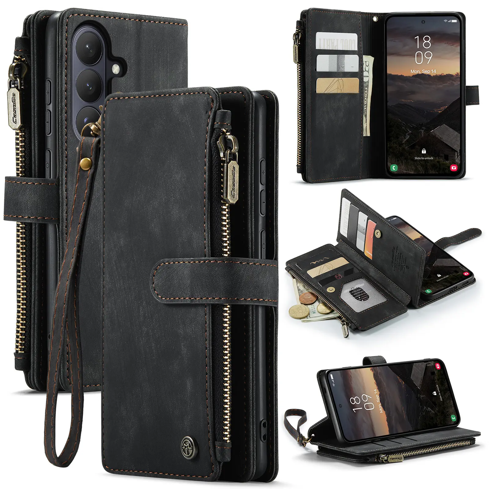 Zipper Wallet Samsung Galaxy S26 Sort