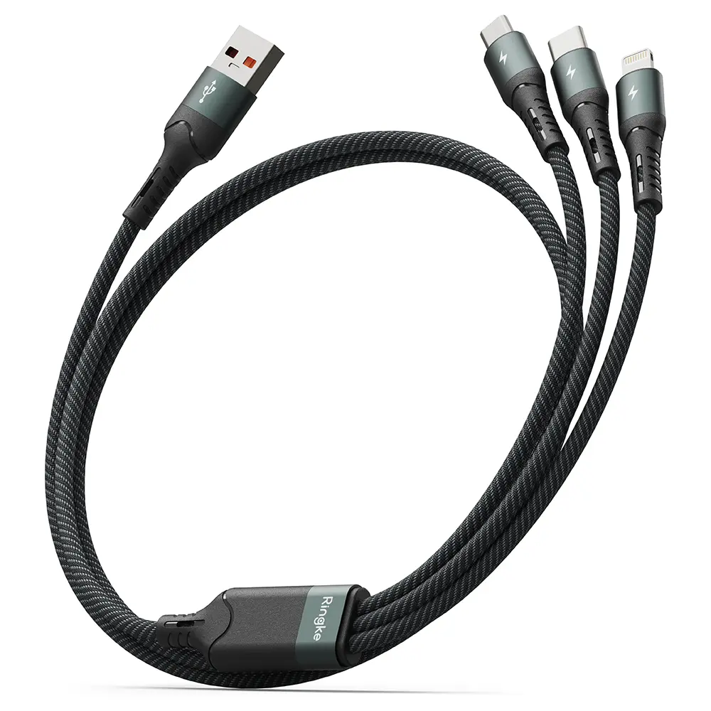 3-in-1 Fast Charging Multi Kabel sort