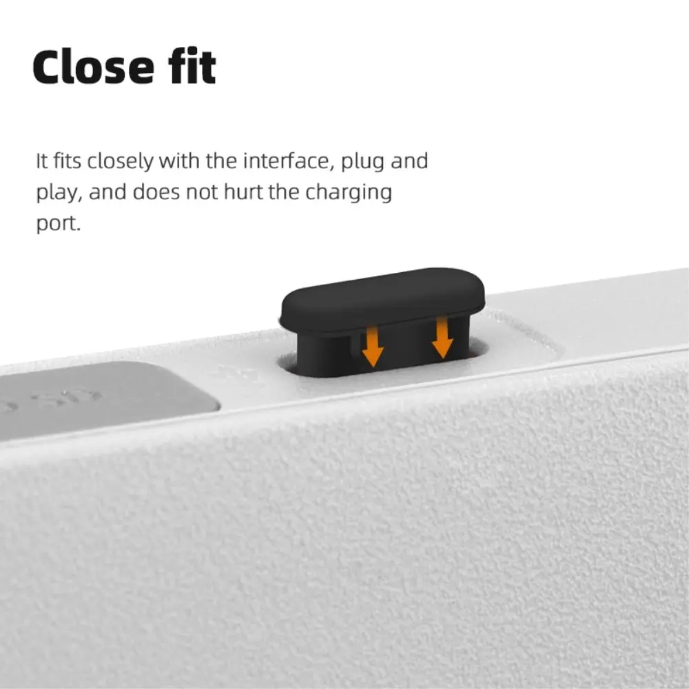 3-pack Dammplugg Silikon USB-C Vit