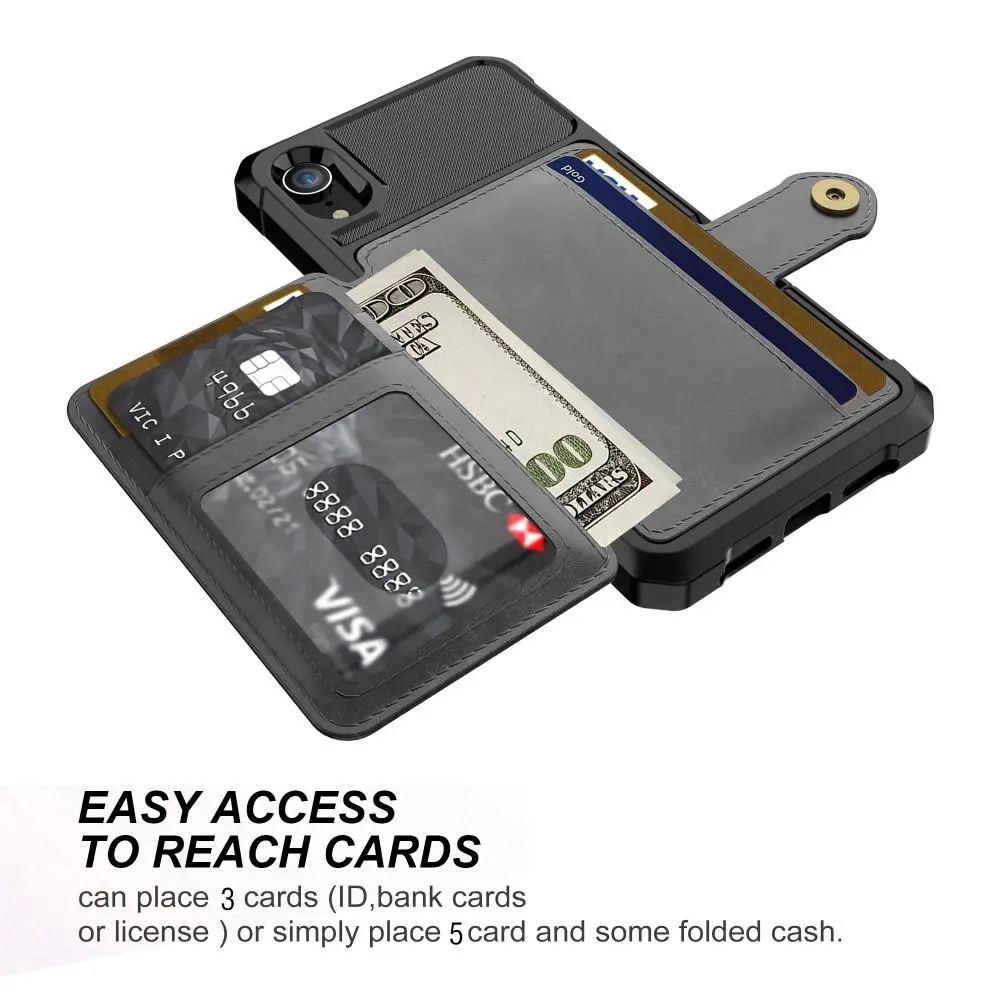Tough Multi-slot Case iPhone Xr Svart