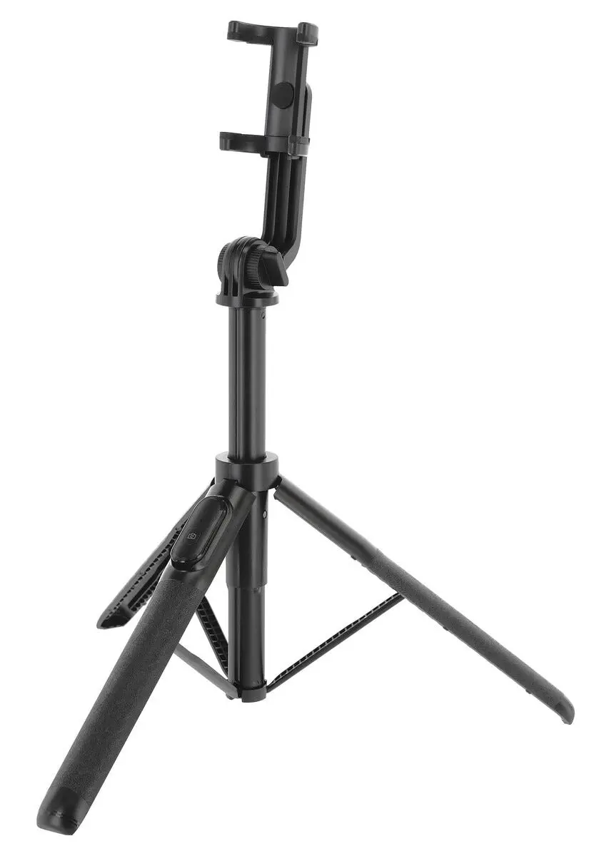 Selfiepinne med tripod och fjärrutlösare, Svart