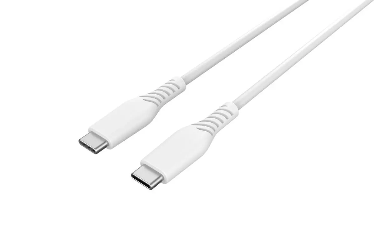 USB-C till USB-C-kabel 2m Vit