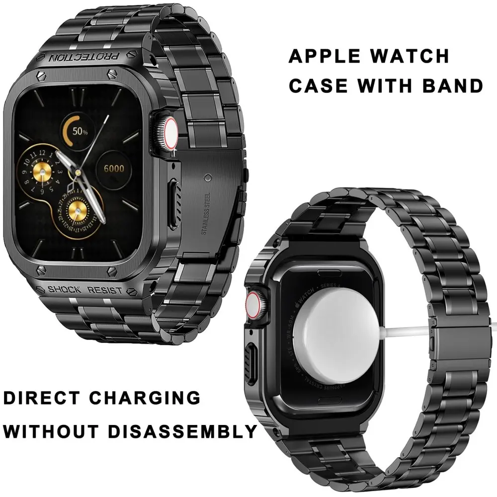 Apple Watch Ultra 49mm 3rd Gen Full Metal Armband svart