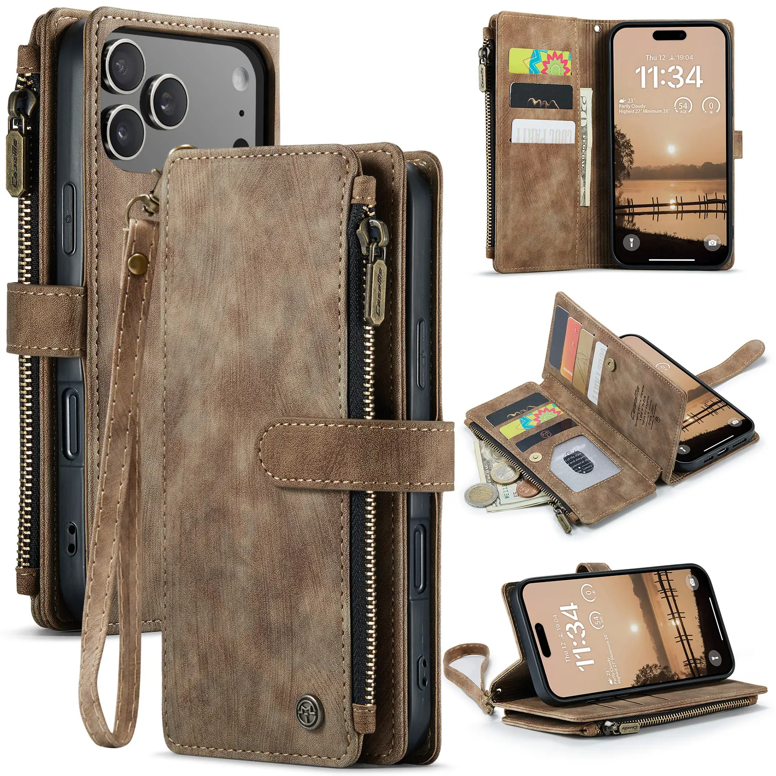 Zipper Wallet iPhone 17 Pro Max Ruskea