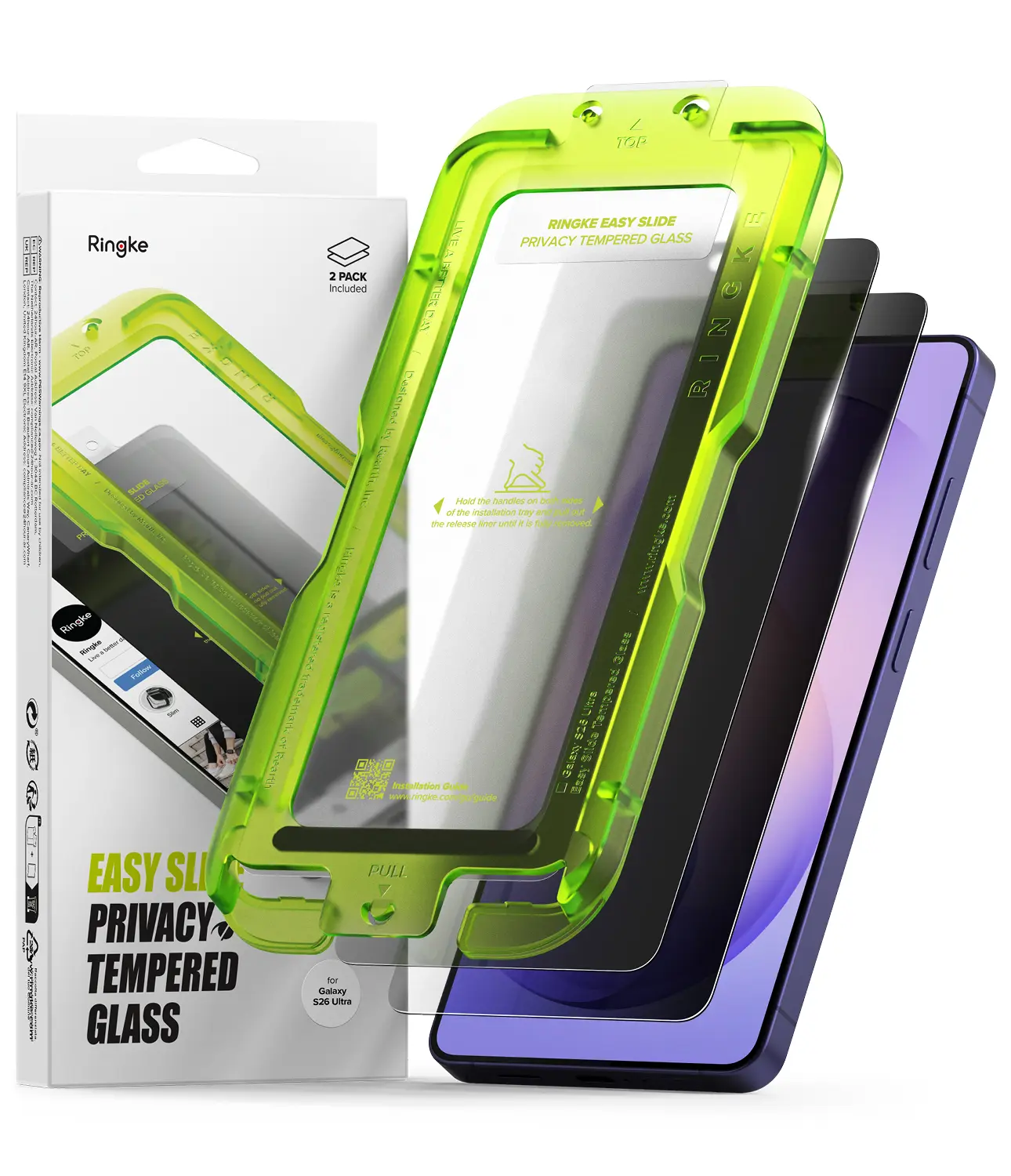 Easy Slide Privacy Glass (2-pack) Samsung Galaxy S26 Ultra