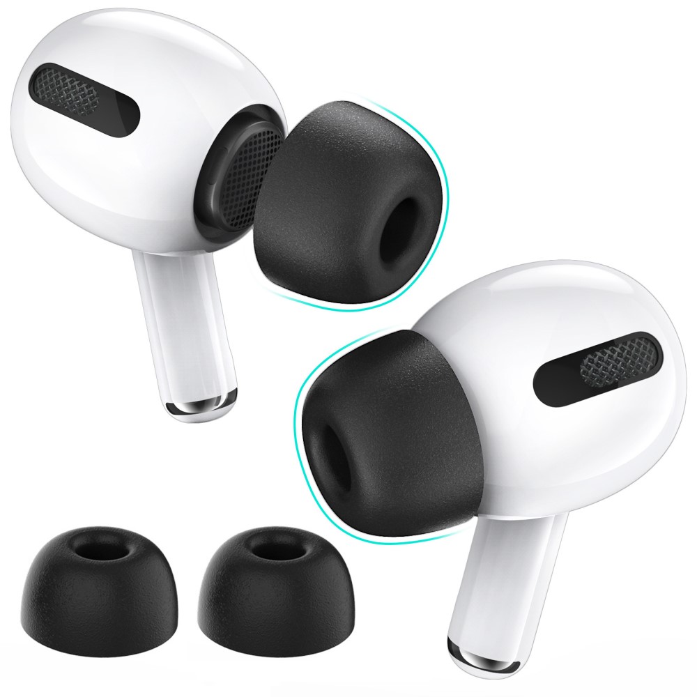 Ahastyle Memory Foam Ear Tips AirPods Pro svart (Medium) - Store Memory Foam-øreproppe