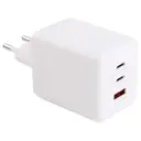 Vægoplader USB-A + 2 x USB-C GaN 100W Hvid