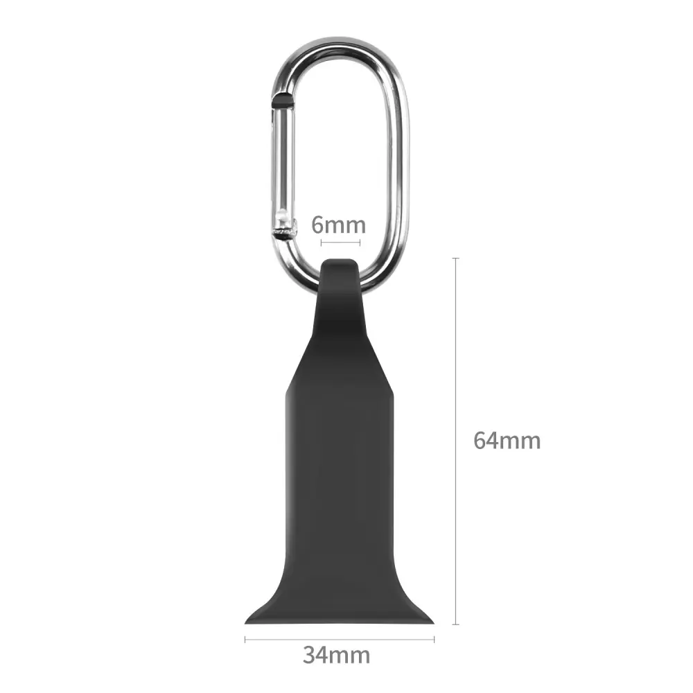 Karbinhake Silikon Apple Watch Series 12 47mm svart