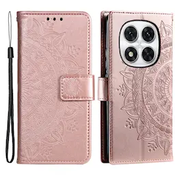 Läderfodral Mandala Xiaomi Redmi Note 14 Pro Plus roséguld