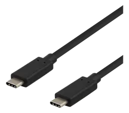 USB-C til USB-C-kabel 10 Gbps 60W 0.5m Sort