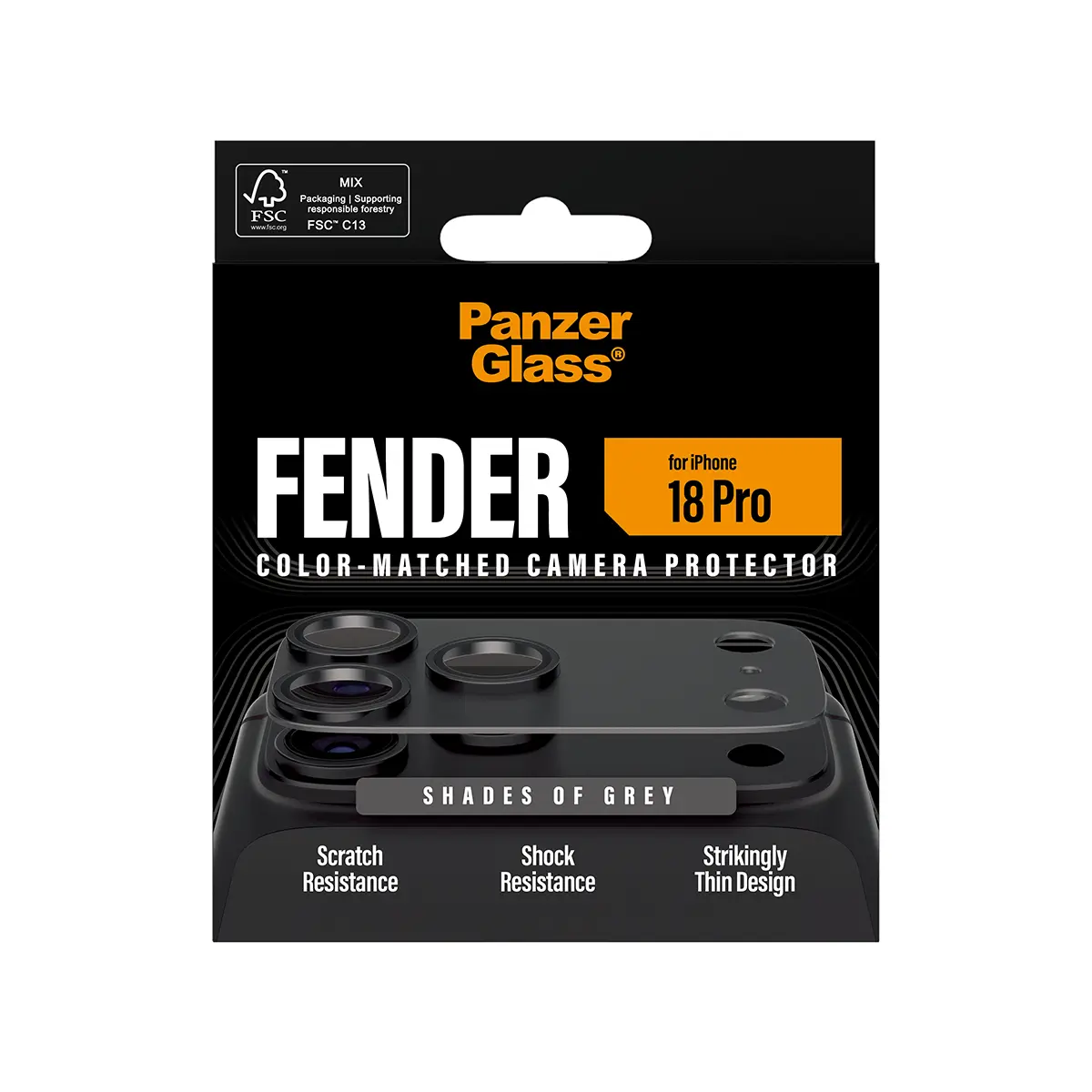 iPhone 18 Pro Fender Camera Protector Shades of Grey