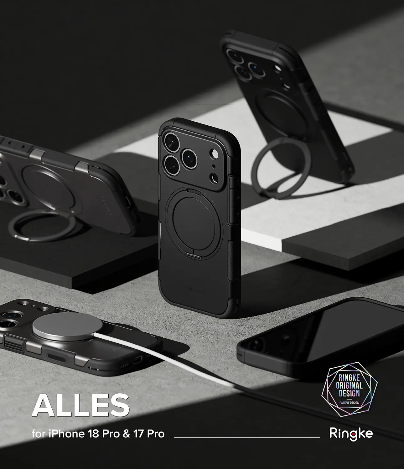Alles Magnetic Case iPhone 18 Pro Svart