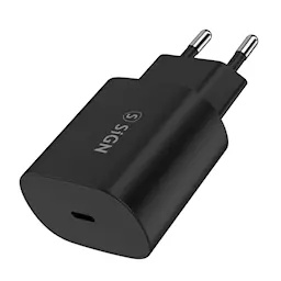 Vægoplader USB-C PD 25W Sort