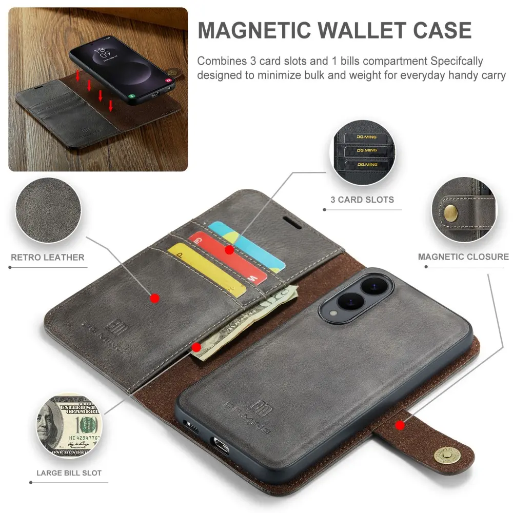 Magnet Wallet Samsung Galaxy S25 Edge Brown