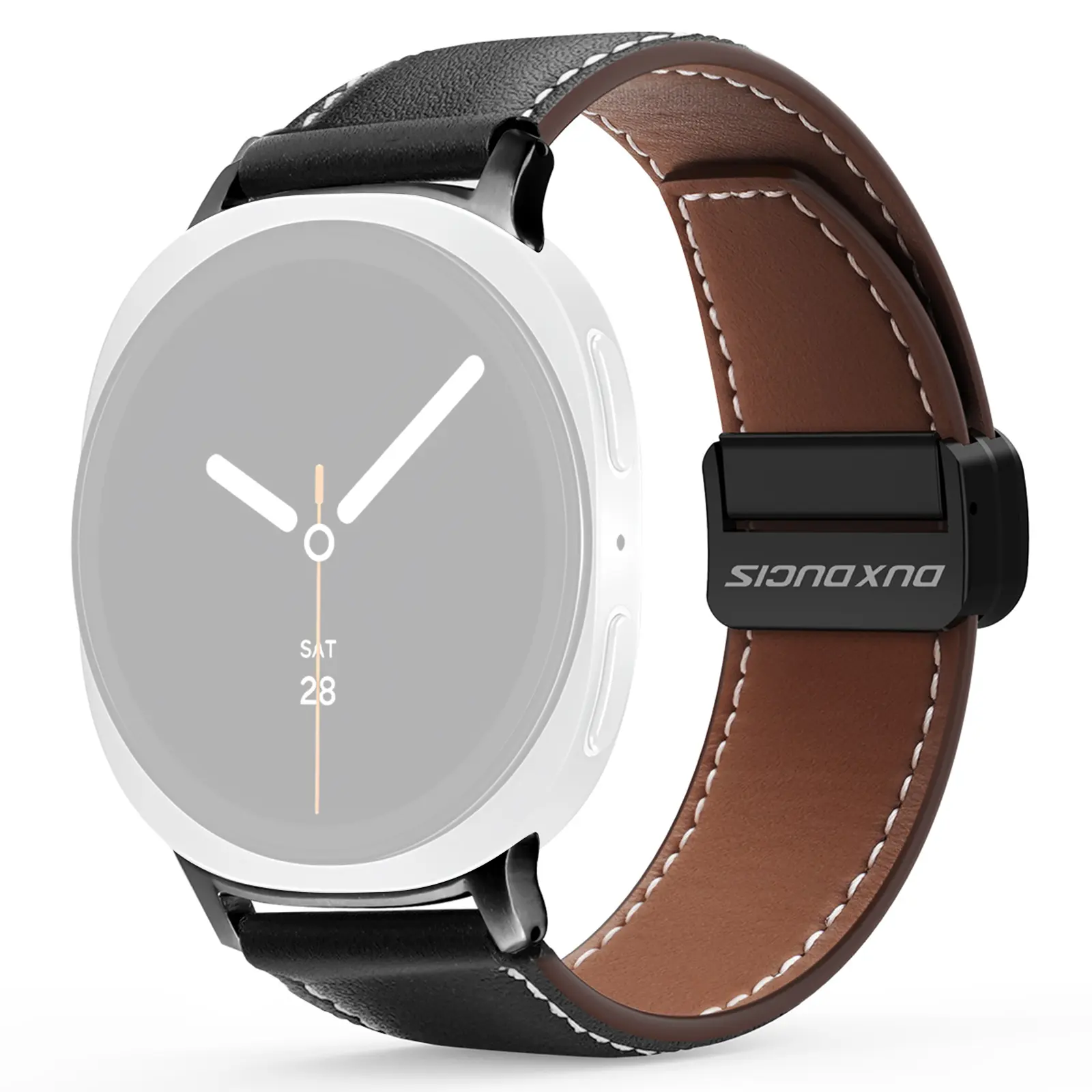 Läderarmband Samsung Galaxy Watch 9 40mm Svart