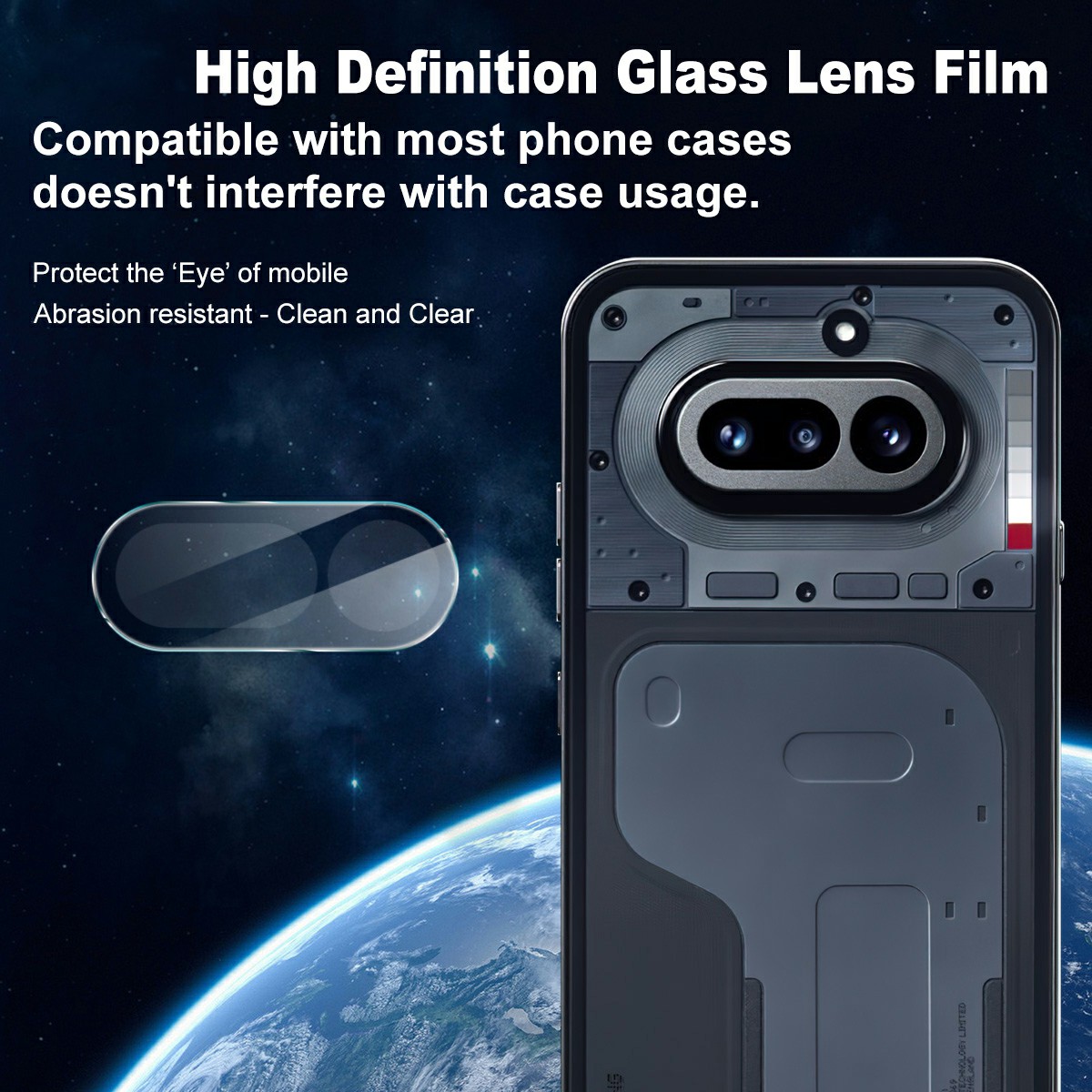 Härdat Glas 0.2mm Linsskydd Nothing Phone 4a Genomskinlig