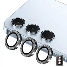 Glitter Linsebeskyttelse Aluminium Samsung Galaxy S26 Plus Svart