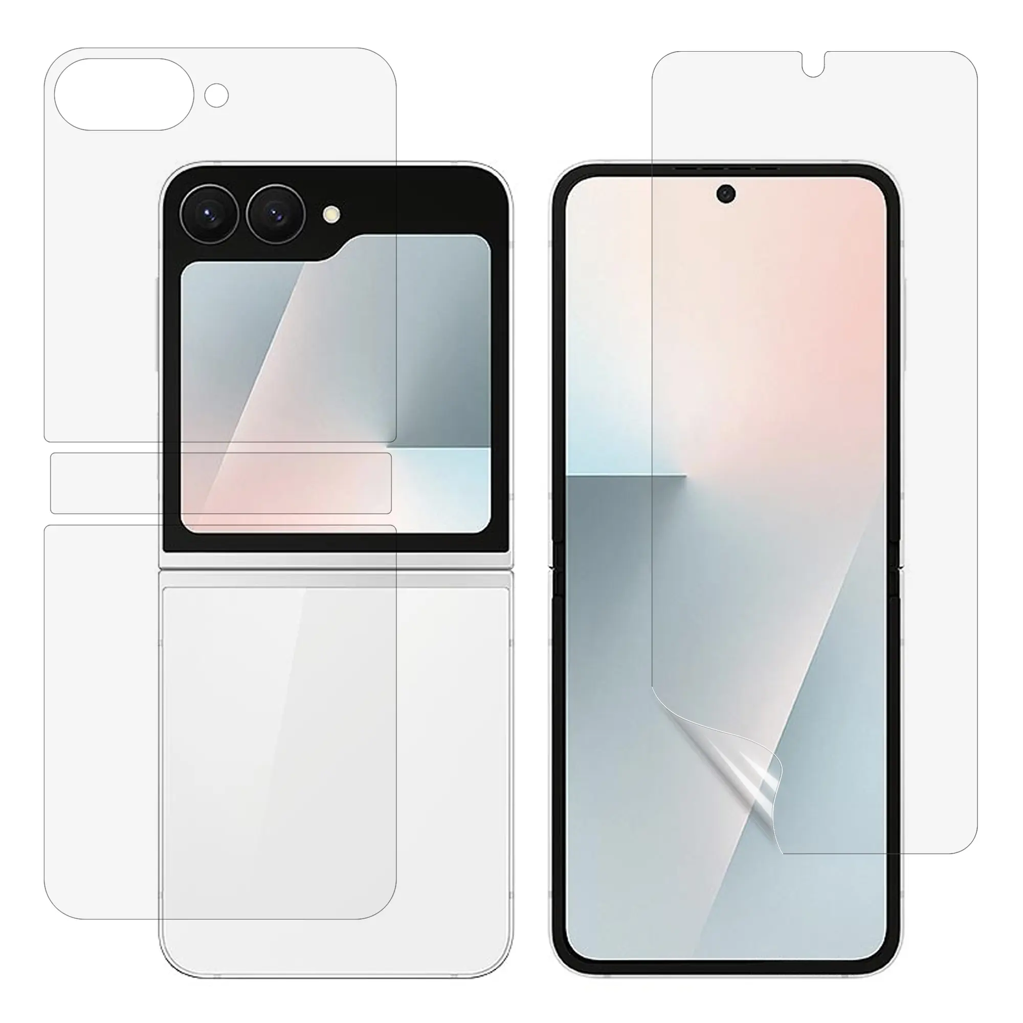 Fuldtdækkende Skærmbeskyttelse Inder- + Yderskærm Samsung Galaxy Z Flip 7 FE