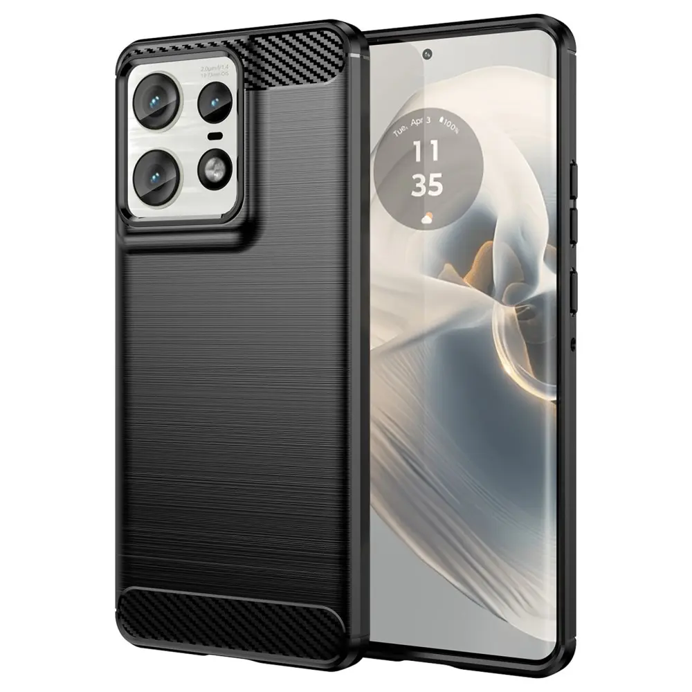 Motorola Edge 50 Pro Cover TPU Brushed Sort