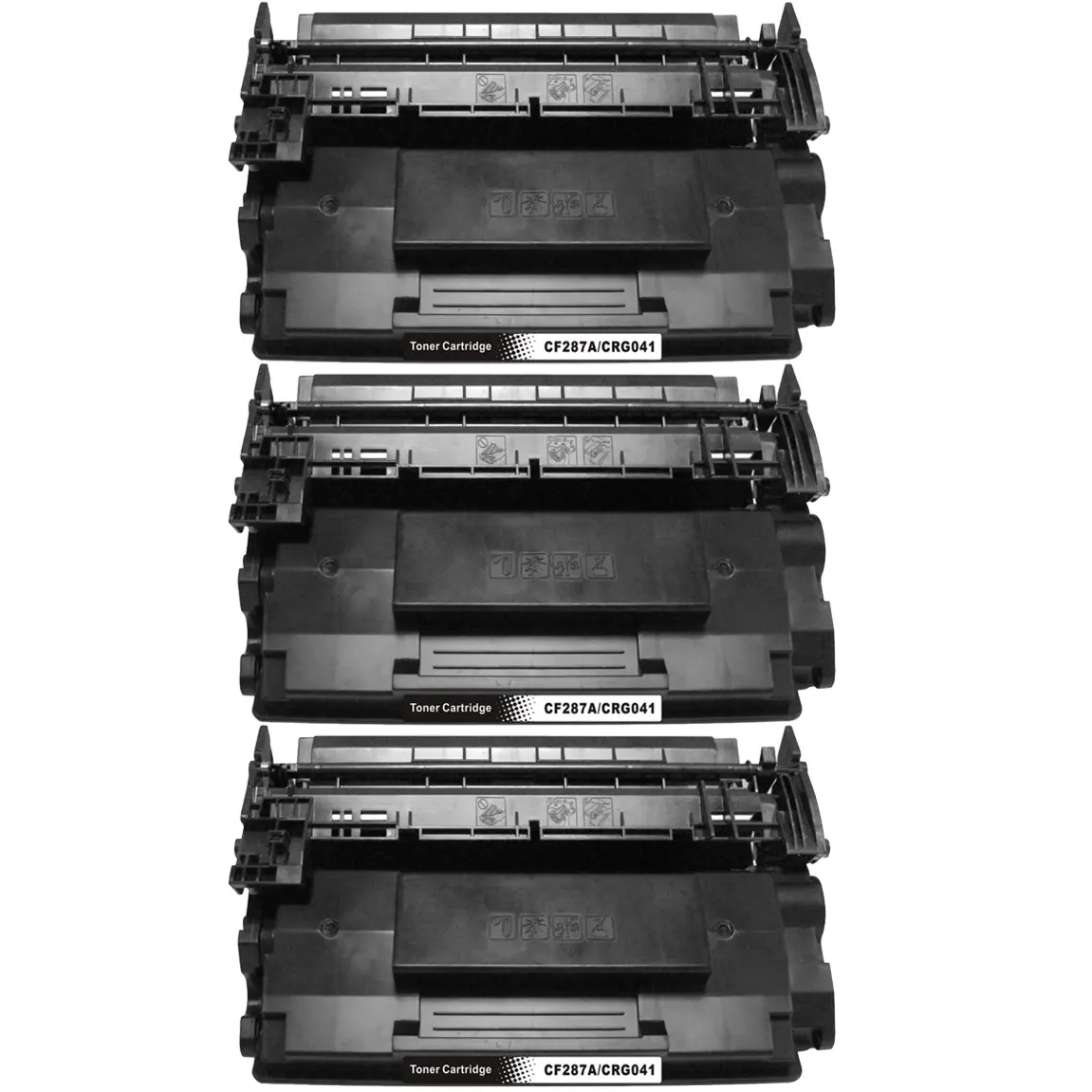 3-pack Toner HP LaserJet Enterprise MFP M527f - ersätter HP 87A / CF287A, Svart, 9000 sidor