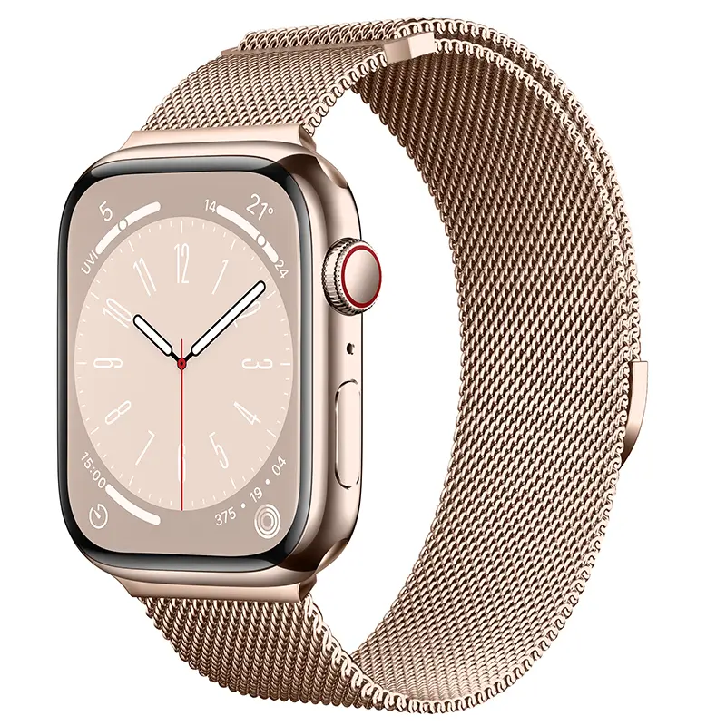Armbånd Milanese Loop Apple Watch Series 1-3 38mm Rose guld