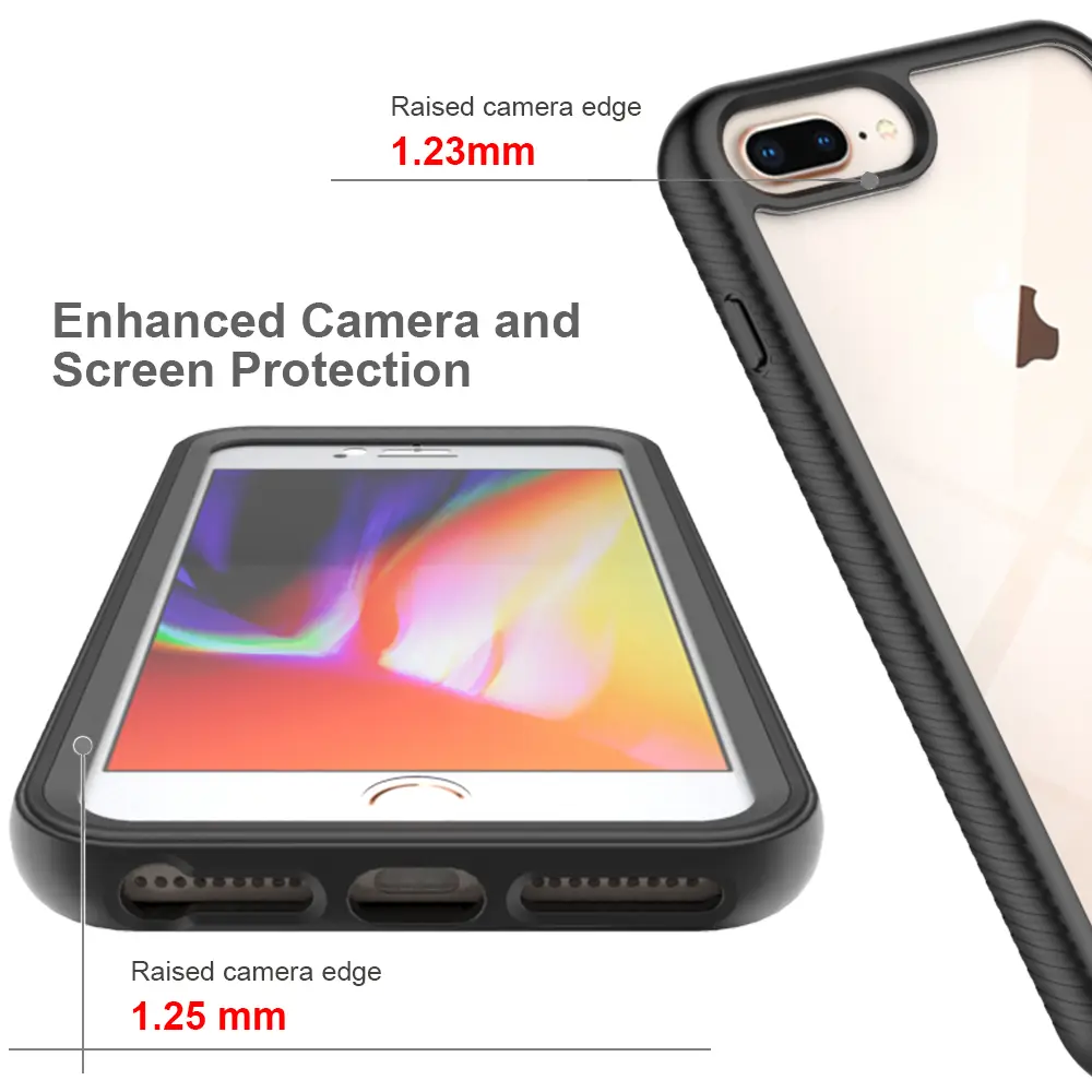 Full Protection Case iPhone 6 Plus/6S Plus/iPhone 7 Plus/iPhone 8 Plus Svart