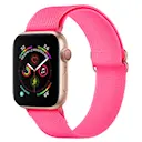 Elastisk Nylonurrem Apple Watch SE 40mm Lyserød