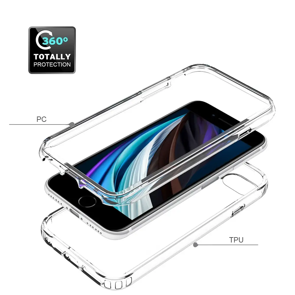 Full Cover Skal iPhone 7 Genomskinlig